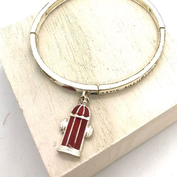 Fireman Blessing Enamel Charm Bracelet Sil… - Picture 2 of 14